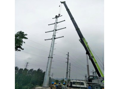 河北电力钢管塔,,钢管杆,电力钢管桩,钢制电杆电力钢管杆图2